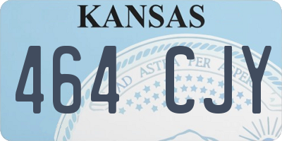 KS license plate 464CJY