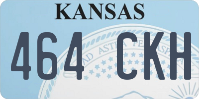 KS license plate 464CKH