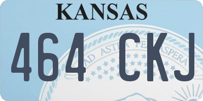 KS license plate 464CKJ