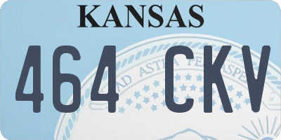KS license plate 464CKV