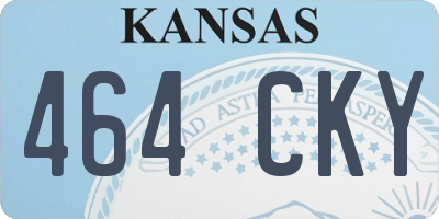 KS license plate 464CKY