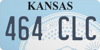 KS license plate 464CLC