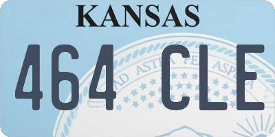 KS license plate 464CLE