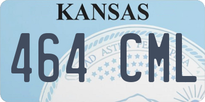 KS license plate 464CML