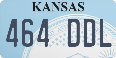 KS license plate 464DDL