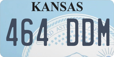 KS license plate 464DDM