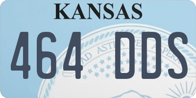 KS license plate 464DDS