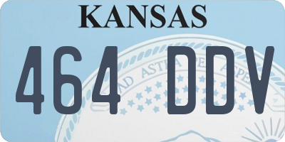 KS license plate 464DDV