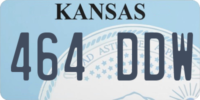 KS license plate 464DDW