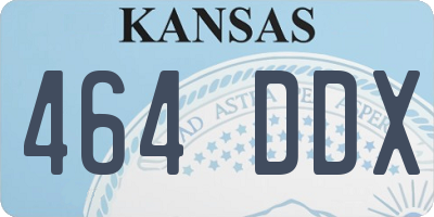 KS license plate 464DDX