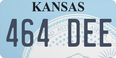 KS license plate 464DEE