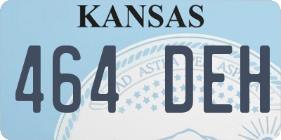 KS license plate 464DEH