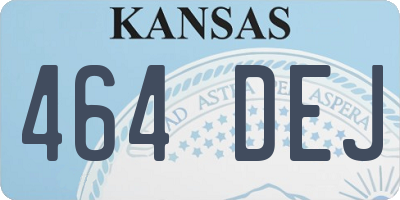 KS license plate 464DEJ
