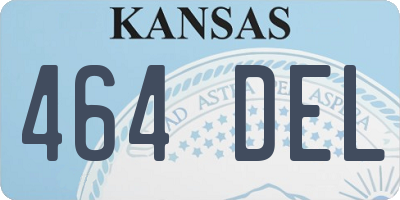 KS license plate 464DEL