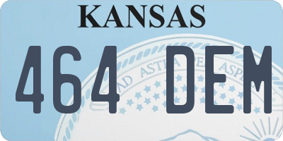KS license plate 464DEM