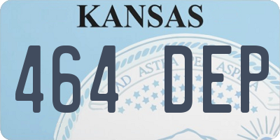 KS license plate 464DEP