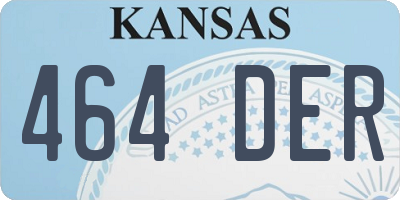 KS license plate 464DER