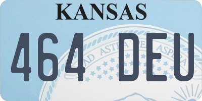 KS license plate 464DEU