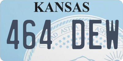 KS license plate 464DEW