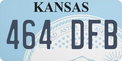 KS license plate 464DFB