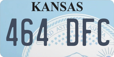 KS license plate 464DFC
