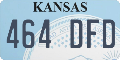 KS license plate 464DFD