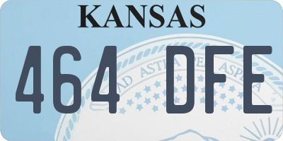 KS license plate 464DFE