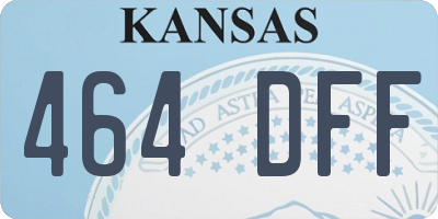 KS license plate 464DFF