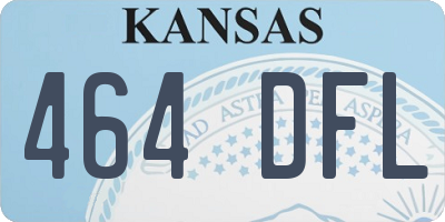 KS license plate 464DFL