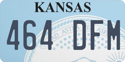 KS license plate 464DFM