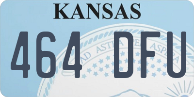 KS license plate 464DFU