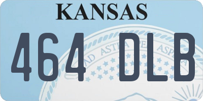 KS license plate 464DLB