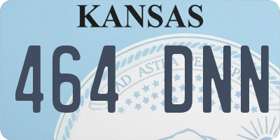 KS license plate 464DNN