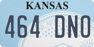 KS license plate 464DNO