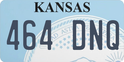 KS license plate 464DNQ
