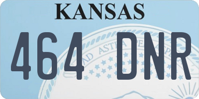 KS license plate 464DNR