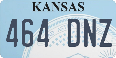 KS license plate 464DNZ