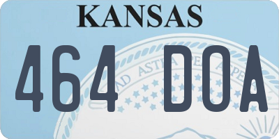 KS license plate 464DOA