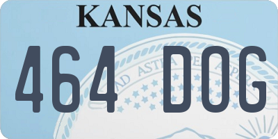 KS license plate 464DOG