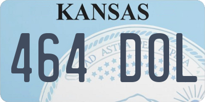 KS license plate 464DOL