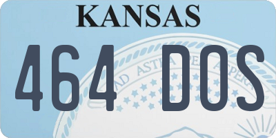 KS license plate 464DOS