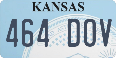 KS license plate 464DOV