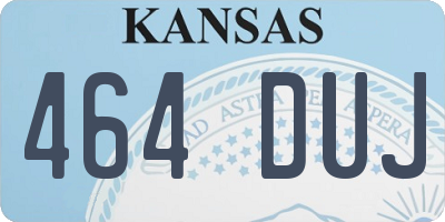 KS license plate 464DUJ
