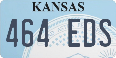 KS license plate 464EDS