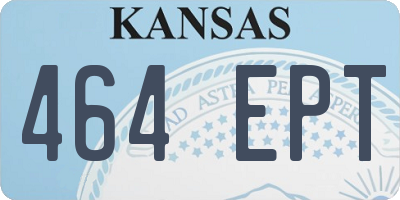 KS license plate 464EPT