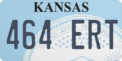 KS license plate 464ERT