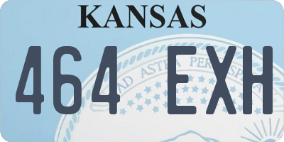 KS license plate 464EXH