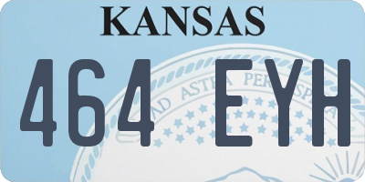 KS license plate 464EYH
