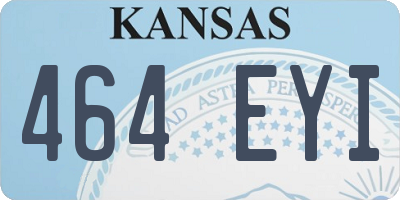 KS license plate 464EYI