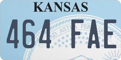 KS license plate 464FAE